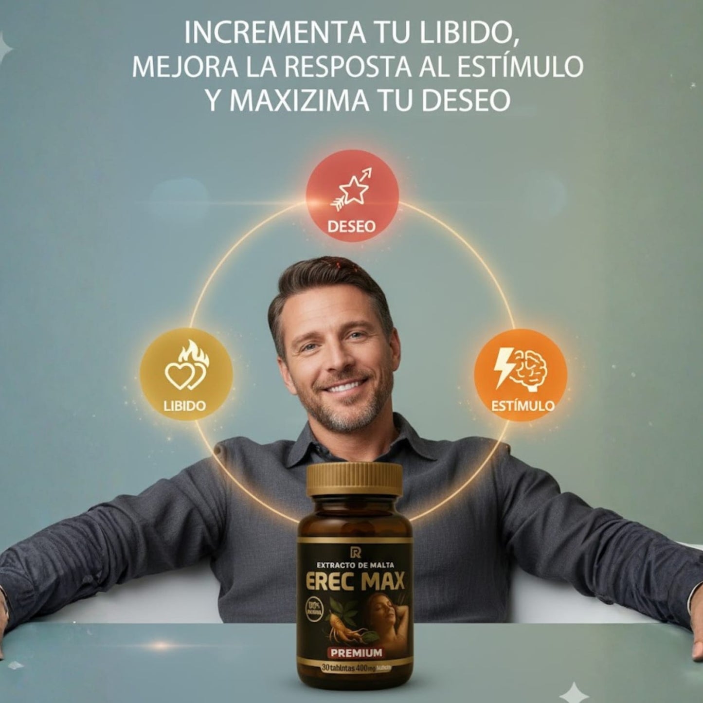 💪EREC MAX 🌿CON EXTRACTO DE MALTA Y GINSENG · 💊30 TABLETAS PARA MAYOR POTENCIA🍆
