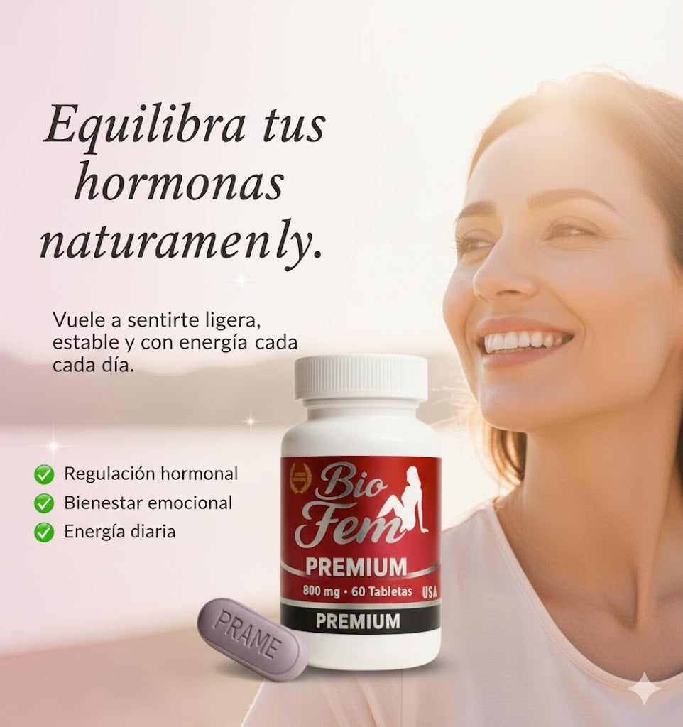 BIO FEM PREMIUM 60 TABLETAS FORMULA NATURAL PARA BIENESTAR FEMENINO