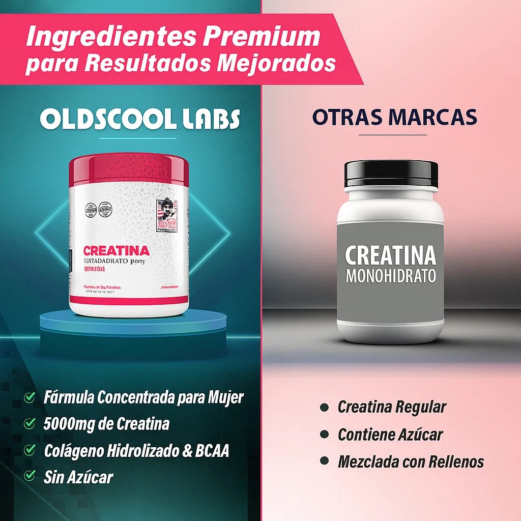 CREATINA MONOHIDRATADA EN POLVO 5 EN 1 PARA MUJERES: AUMENTA GLÚTEOS