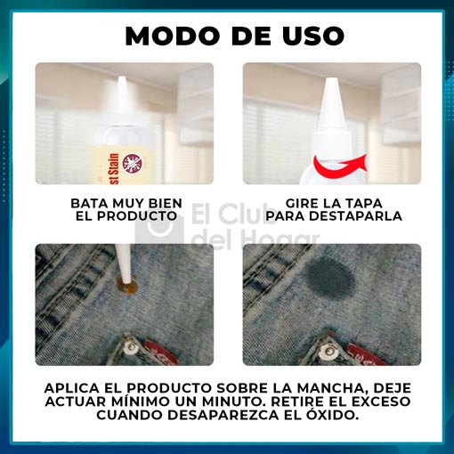🔥2X1 | 🧼REMOVEDOR DE ÓXIDO Y MANCHAS MULTIFUNCIONAL PARA ROPA🔥