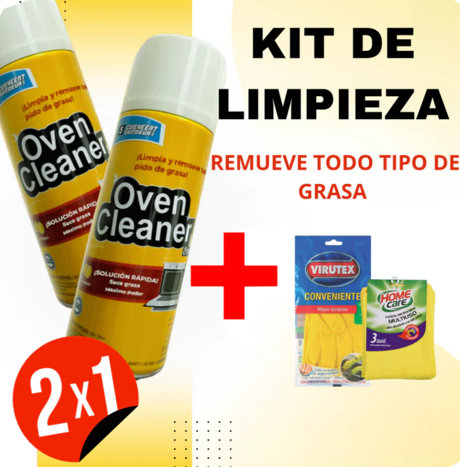 🔥2X1 KIT LIMPIADOR DE GRASA PROFESIONAL | OVEN CLEANER🔥