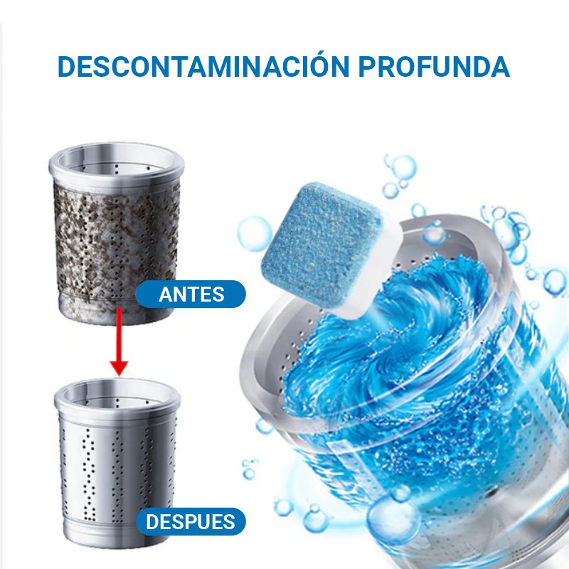 🔥2X1🔥⚪PASTILLAS LIMPIADORAS DE LAVADORAS🧼 - ❌ELIMINA EL MAL OLOR Y BACTERIAS🦠
