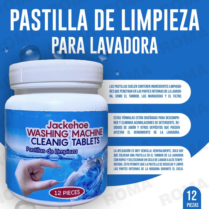 🔥2X1🔥⚪PASTILLAS LIMPIADORAS DE LAVADORAS🧼 - ❌ELIMINA EL MAL OLOR Y BACTERIAS🦠
