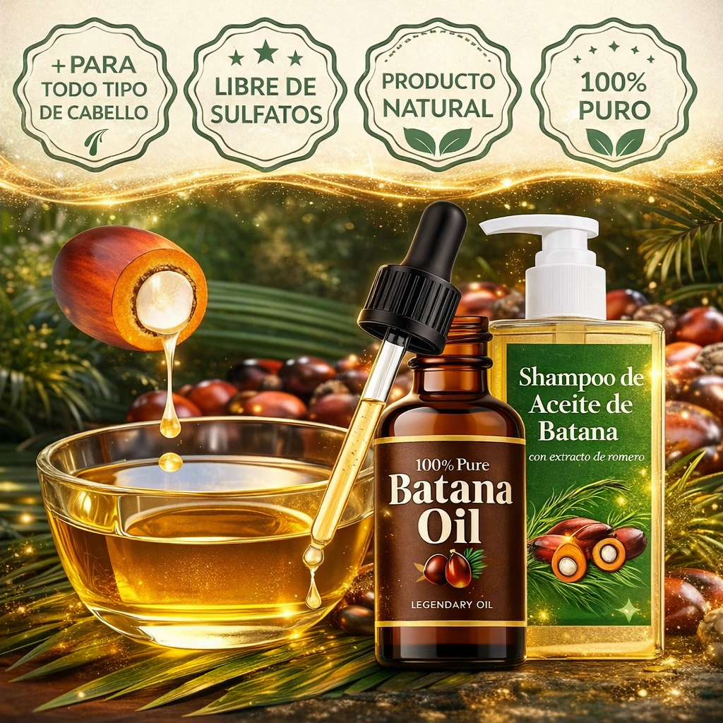 PACK DE BATANA-SHAMPOO + ACEITE DE BATANA PARA SALUD DE TU CABELLO