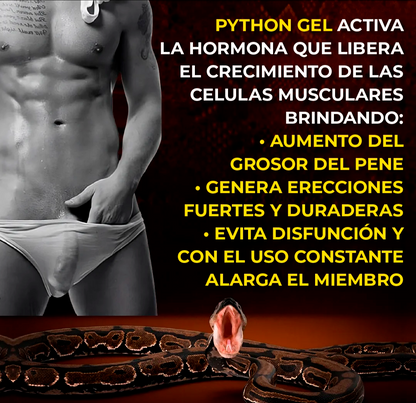🧴GEL PYTHON POTENCIADOR SEXUAL🔥 Y ALARGAMIENTO🐍