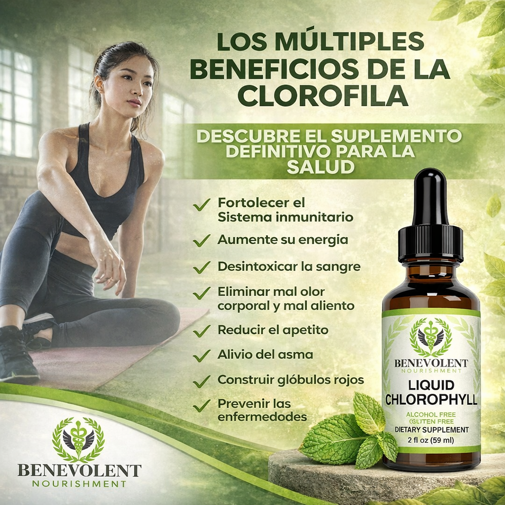 2x1 CLOROFILA LIQUIDA EN GOTAS PARA DETOX COMPLETO