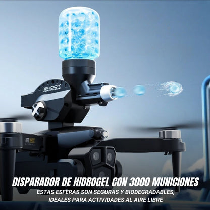DRON K 11 MAX DISPARADOR DE BOMBAS HIDRÓGEL CONTROL REMOTO Y CAMARA 4K