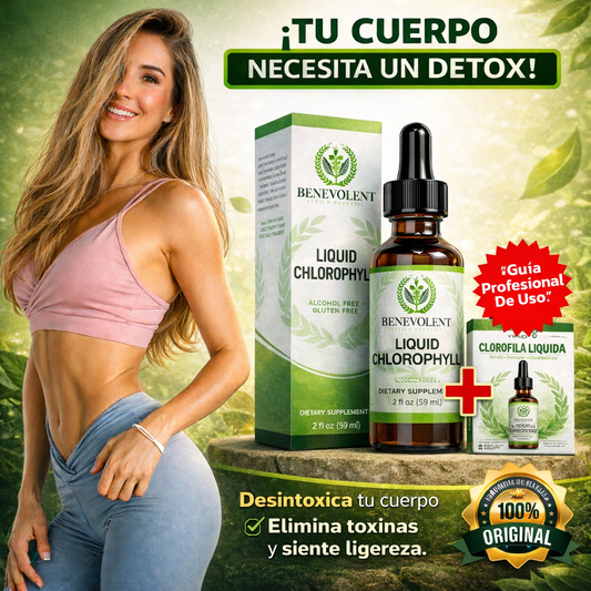 2x1 CLOROFILA LIQUIDA EN GOTAS PARA DETOX COMPLETO