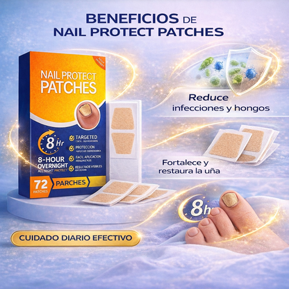 72 Parches Nail Protect-Tratamiento De Uñas, Protección Contra Hongos Y Restauración.