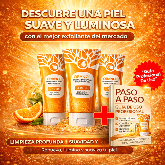 2X1 Gel exfoliante de naranja natural, hidratante, suavizante, minimiza los poros, 100 g