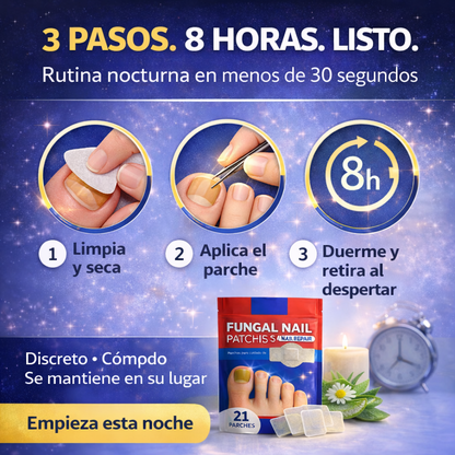 2X1 Fungal Nail Patches-PARCHES ANTIHONGOS DE RENOVACION PROFUNDA