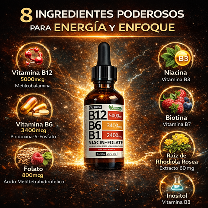 Nueva Vitamina-Nusava Vitamina B12, B6 Y B1 Gotas Líquidas 60ml
