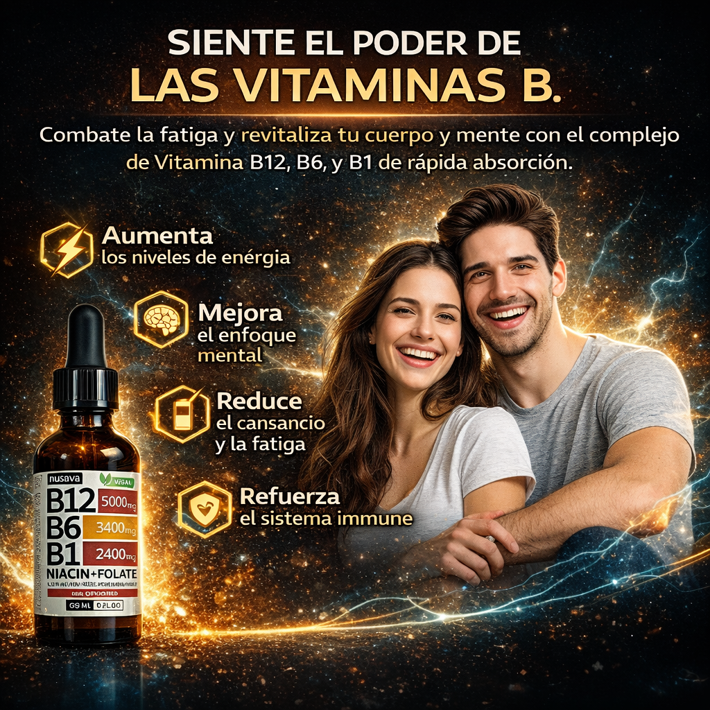Nueva Vitamina-Nusava Vitamina B12, B6 Y B1 Gotas Líquidas 60ml