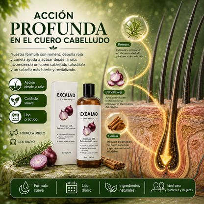 2X1 EXCALVO SHAMPOO - CRECIMIENTO DE CABELLO Y FORTALECIMIENTO