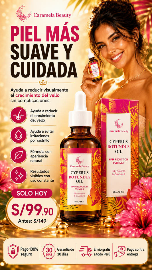 CYPERUS ROTUNDUS OIL - ACEITE INHIBIDOR DE VELLO SIN DOLOR.