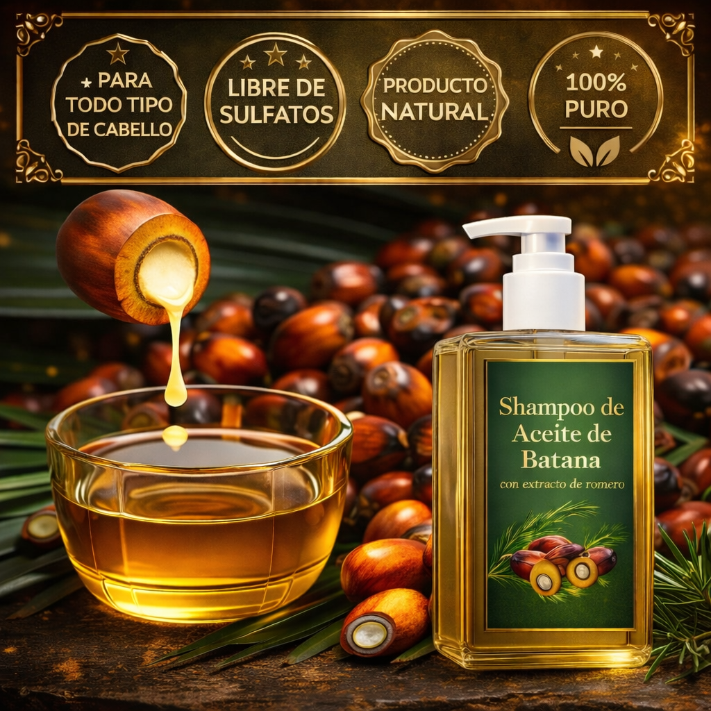 CHAMPÚ ACEITE DE BATANA CON EXTRACTO DE ROMERO 400 ML