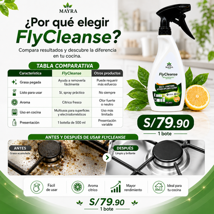 MAYRA FlyCleanse-Desengrasante de Cocina Multifuncional 500ml