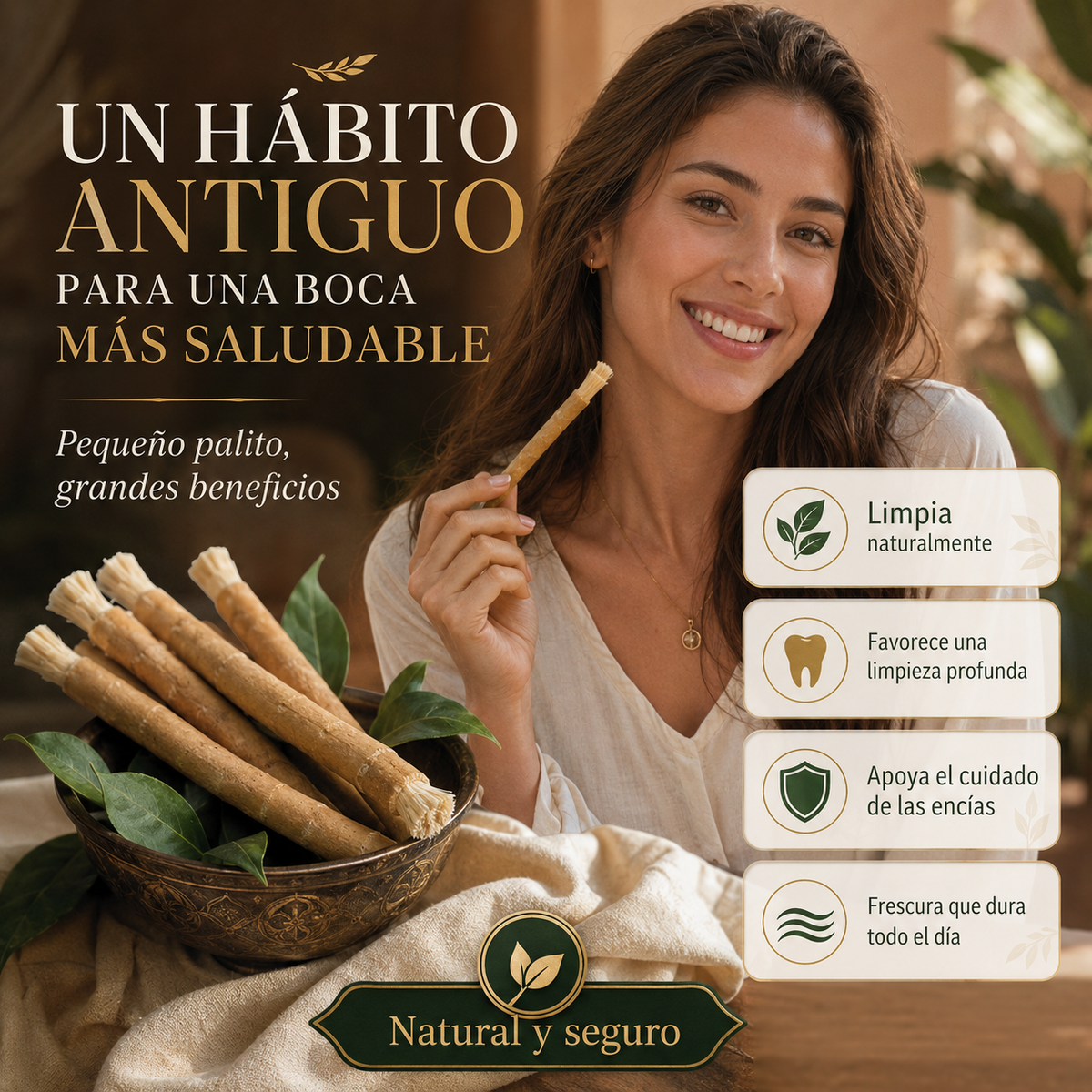 Miswak El cepillo de dientes original de la naturaleza