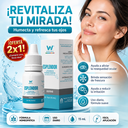 Gotas Homeopatica ESPLENDOR Humectantes y Reparativas de la Vista Cansada