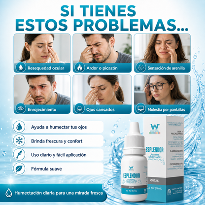 Gotas Homeopatica ESPLENDOR Humectantes y Reparativas de la Vista Cansada