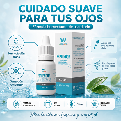 Gotas Homeopatica ESPLENDOR Humectantes y Reparativas de la Vista Cansada