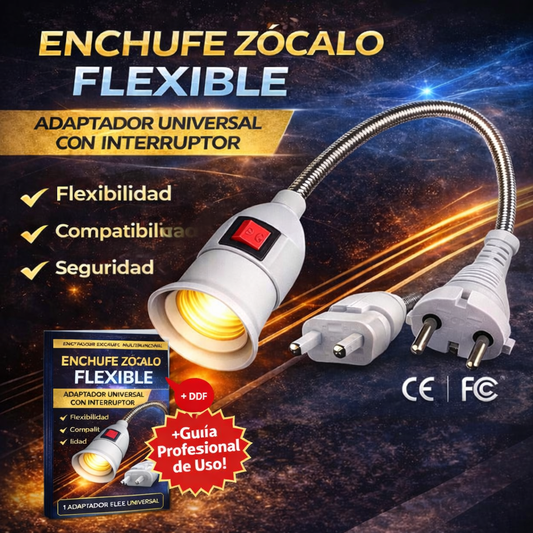 2x1 Adaptador De Enchufe Con Interruptor De Encendido Para Bombillo