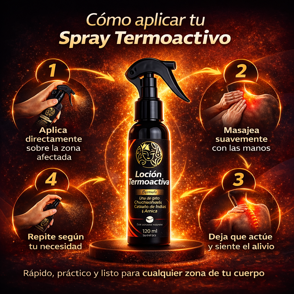 2X1 SPRAY LOCION TERMOACTIVA PARA ALIVIAR DOLOR MUSCULAR-NATURAL SHINE