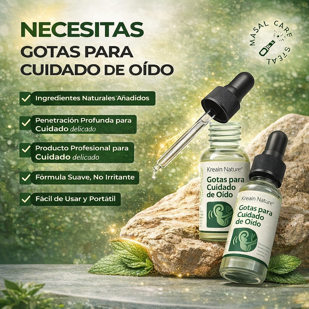 GOTAS PARA EL CUIDADO DE LOS OÍDOS PARA EL DOLOR Y ZUMBIDOS