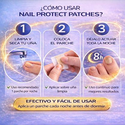 72 Parches Nail Protect-Tratamiento De Uñas, Protección Contra Hongos Y Restauración.