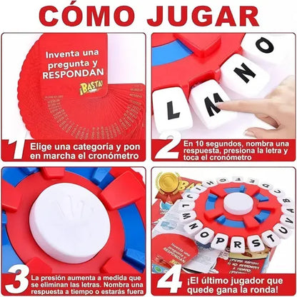 JUEGO DE MESA EN FAMILIA-¡BASTA!, PIENSA RAPIDO Y CONTESTA.