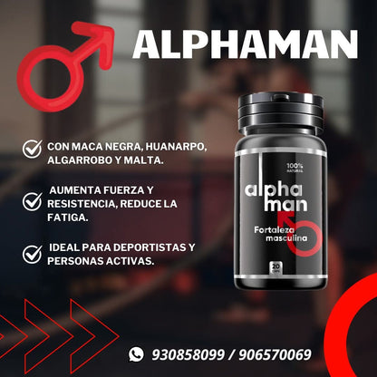 💥 ALPHAMAN: 💊SUPLEMENTO PARA POTENCIA MASCULINA NATURAL🍃 PARA EL BIENESTAR DEL HOMBRE 🚀