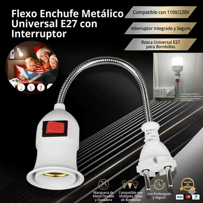 2x1 Adaptador De Enchufe Con Interruptor De Encendido Para Bombillo