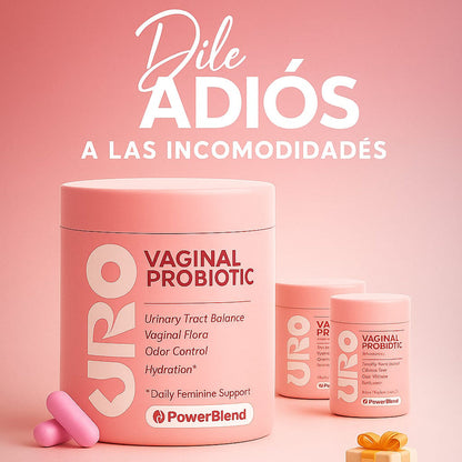 ✨URO | PROBIÓTICOS VAGINALES PARA UN OLOR Y PH SALUDABLE 60CÁP.💊