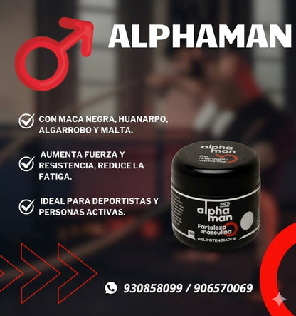 GEL ALPHAMAN PREMIUM: PARA POTENCIA MASCULINA NATURAL PARA EL BIENESTAR DEL HOMBRE