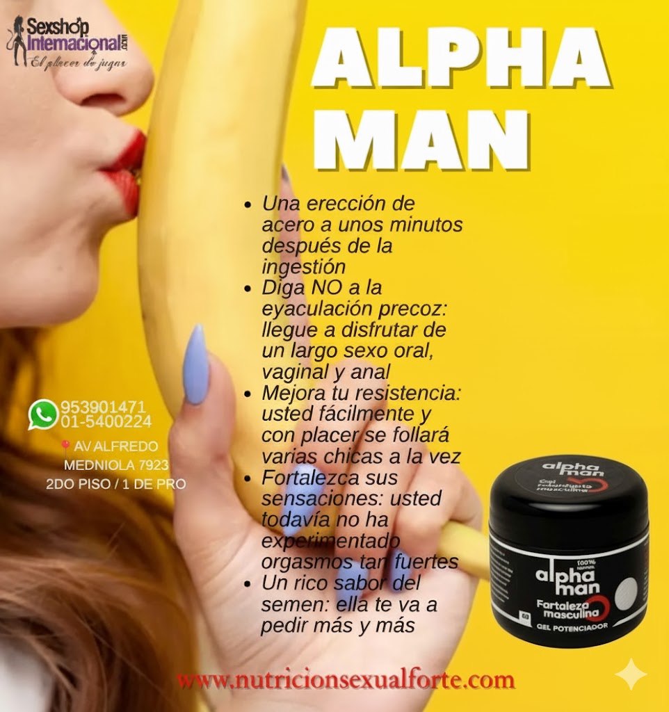 GEL ALPHAMAN PREMIUM: PARA POTENCIA MASCULINA NATURAL PARA EL BIENESTAR DEL HOMBRE