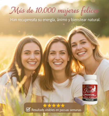 BIO FEM PREMIUM  60 TABLETAS FORMULA NATURAL PARA BIENESTAR FEMENINO