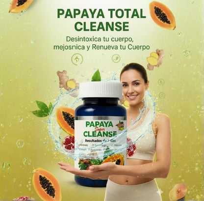 PAPAYA SUPER CLEAN DESINTOXICA TU CUERPO, MEJORA TU DIGESTIÓN Y RENUEVA TU ENERGÍA NATURAL