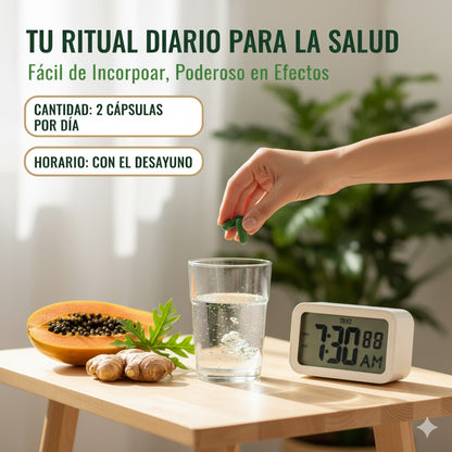 PAPAYA SUPER CLEAN DESINTOXICA TU CUERPO, MEJORA TU DIGESTIÓN Y RENUEVA TU ENERGÍA NATURAL
