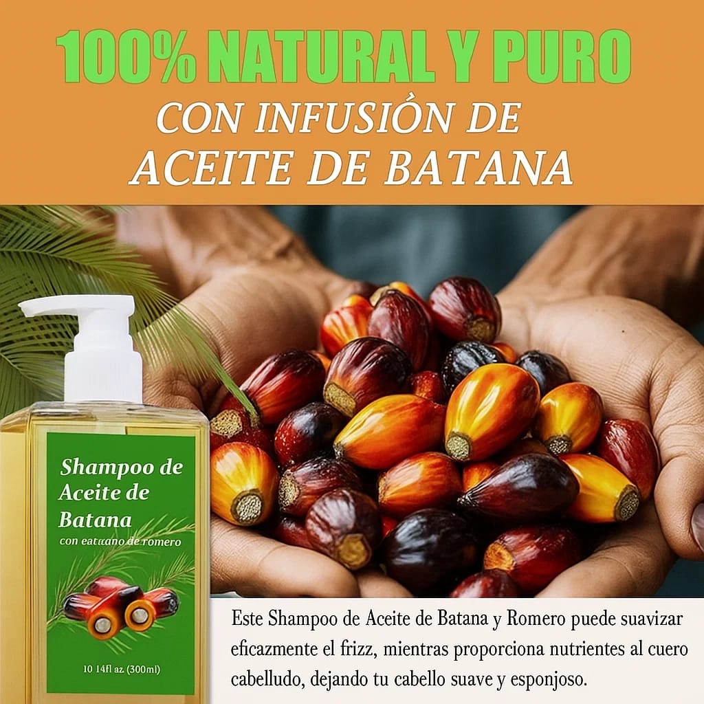 2X1 CHAMPÚ ACEITE DE BATANA CON EXTRACTO DE ROMERO 400 ML