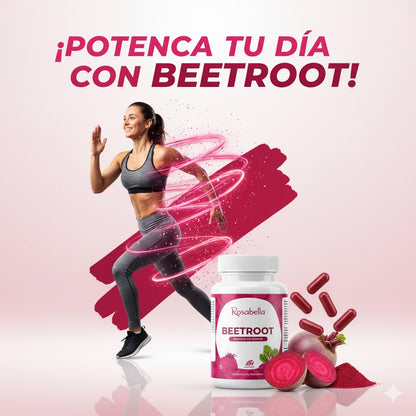 CÁPSULAS BEETROOT 1300 MG RAÍZ DE REMOLACHA EN POLVO AUMENTA ENERGÍA Y RESISTENCIA