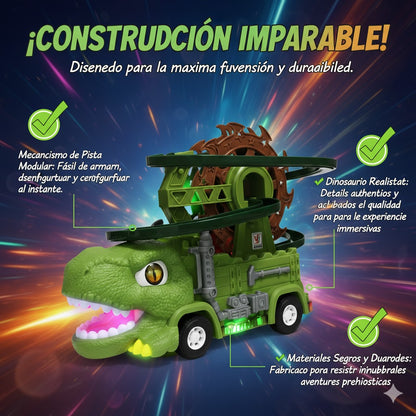 PISTA DE CARRERAS CON TOBOGAN DE DINOSAURIOS-JUGUETE PARA NIÑOS PEQUEÑOS