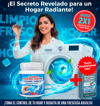 2X1 PASTILLAS PARA LAVADORA PREMIUM - ELIMINA EL MAL OLOR Y BACTERIAS.