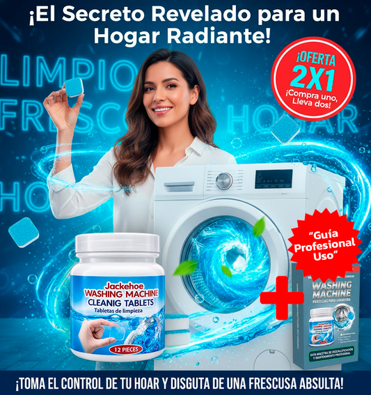 2X1 PASTILLAS PARA LAVADORA PREMIUM - ELIMINA EL MAL OLOR Y BACTERIAS.