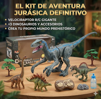 DINOSAURIO CONTROL REMOTO VELOCIRAPTOR JUGUETE REGALO PARA NIÑOS