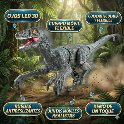 DINOSAURIO CONTROL REMOTO VELOCIRAPTOR JUGUETE REGALO PARA NIÑOS