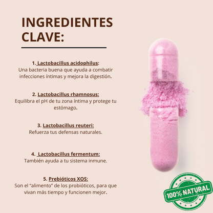 ✨URO | PROBIÓTICOS VAGINALES PARA UN OLOR Y PH SALUDABLE 60CÁP.💊