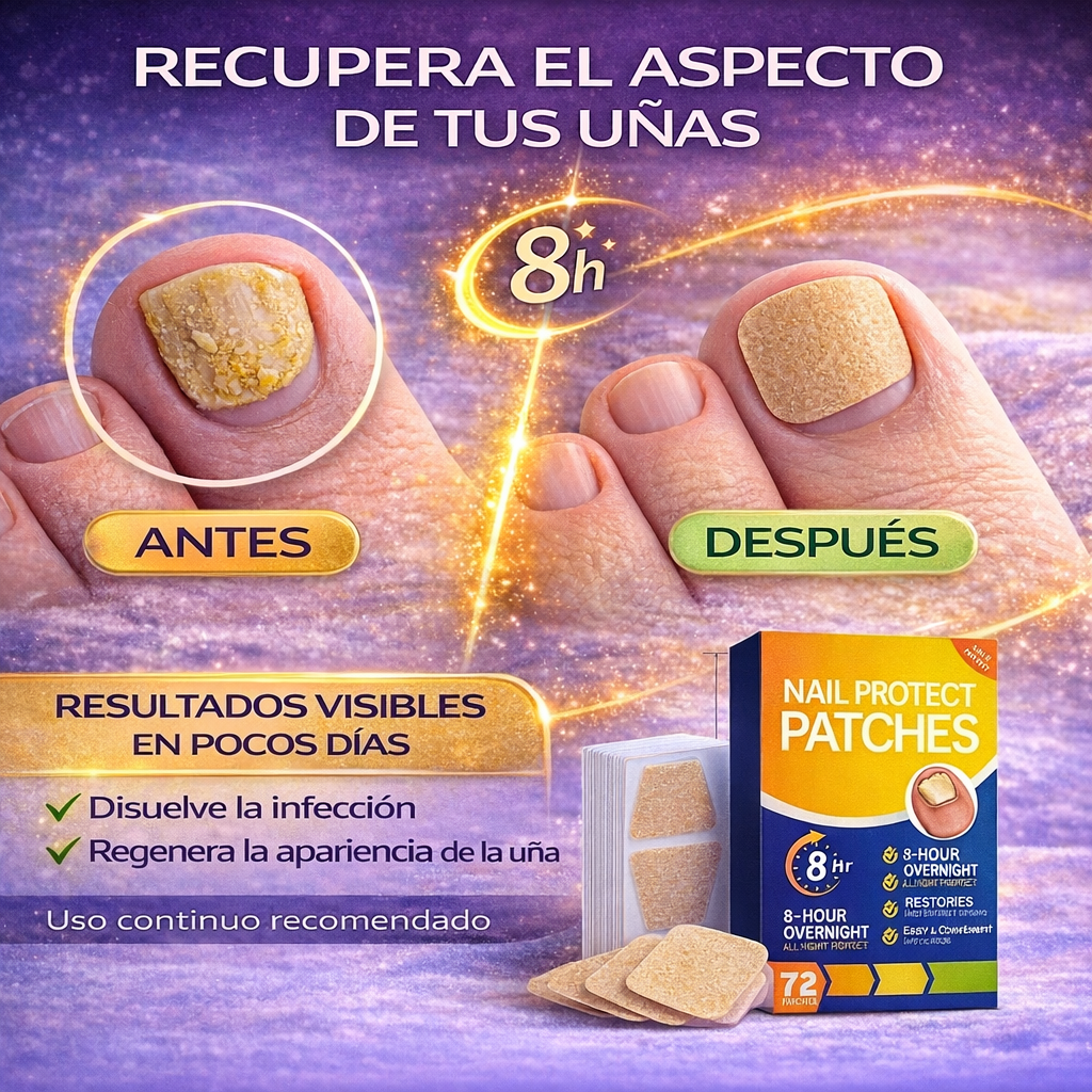72 Parches Nail Protect-Tratamiento De Uñas, Protección Contra Hongos Y Restauración.