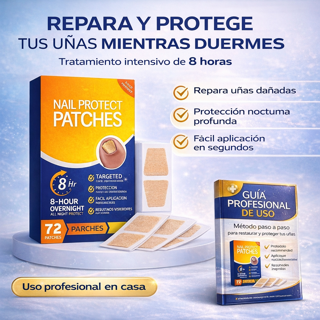 72 Parches Nail Protect-Tratamiento De Uñas, Protección Contra Hongos Y Restauración.