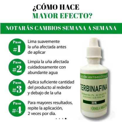 2X1 GOTAS DE TERBINAFINA PARA ELIMINAR HONGOS DE LAS UÑAS