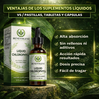2x1 CLOROFILA LIQUIDA EN GOTAS PARA DETOX COMPLETO
